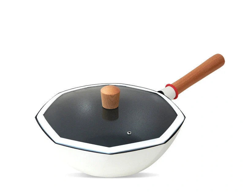 Maifan Stone Non-stick Frying Pan with double pour spouts and long handle