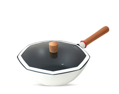 Maifan Stone Non-stick Frying Pan with double pour spouts and long handle