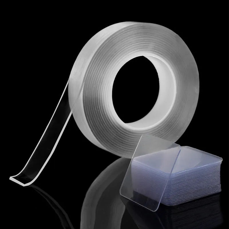 Nano double-sided stickers transparent 6cm x 6cm 10 pieces set with acrylic glue for kitchen bathroom car office fixing and bearing, strong stickiness with 1.5mm thickness and 50℃ temperature resistance