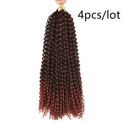 Passion twist crochet braid hair extensions showing spring twist texture and 18-inch length