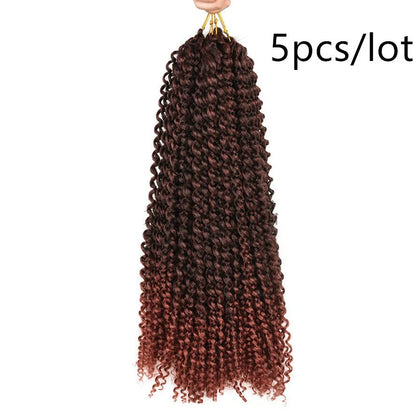 Passion twist crochet braid hair extensions showing spring twist texture and 18-inch length