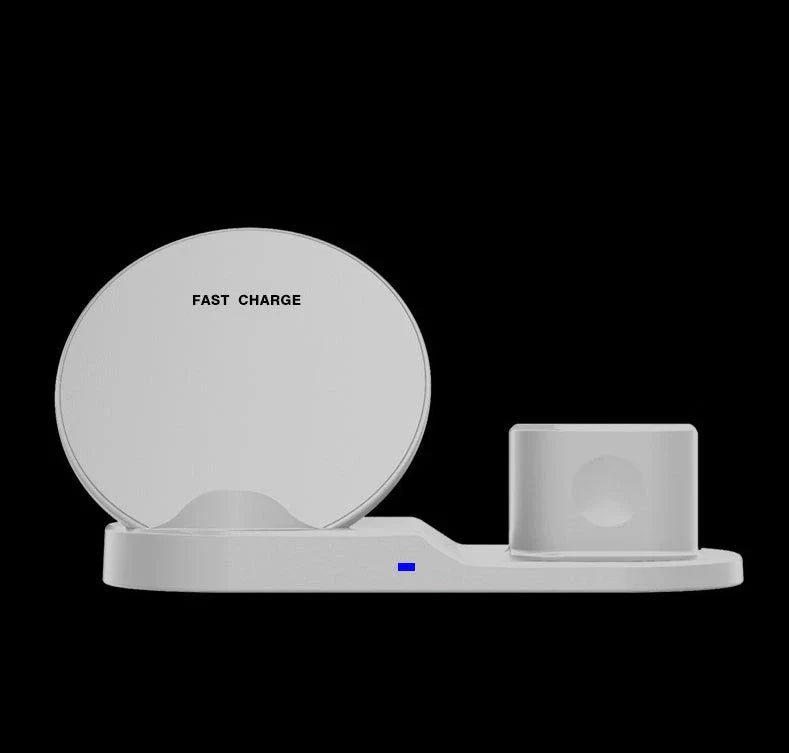 3-in-1 wireless charger for Apple devices including iPhone, AirPods, and Apple Watch
