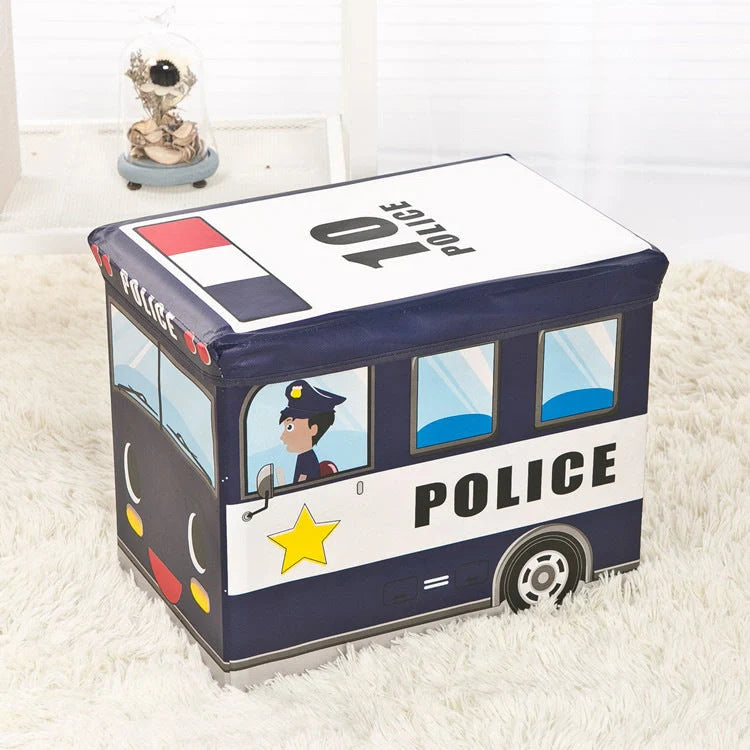 Creative Cartoon Storage Box Foldable Stool in various colours and patterns