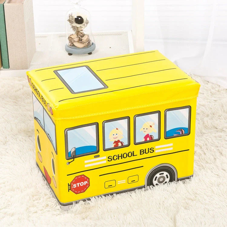 Creative Cartoon Storage Box Foldable Stool in various colours and patterns