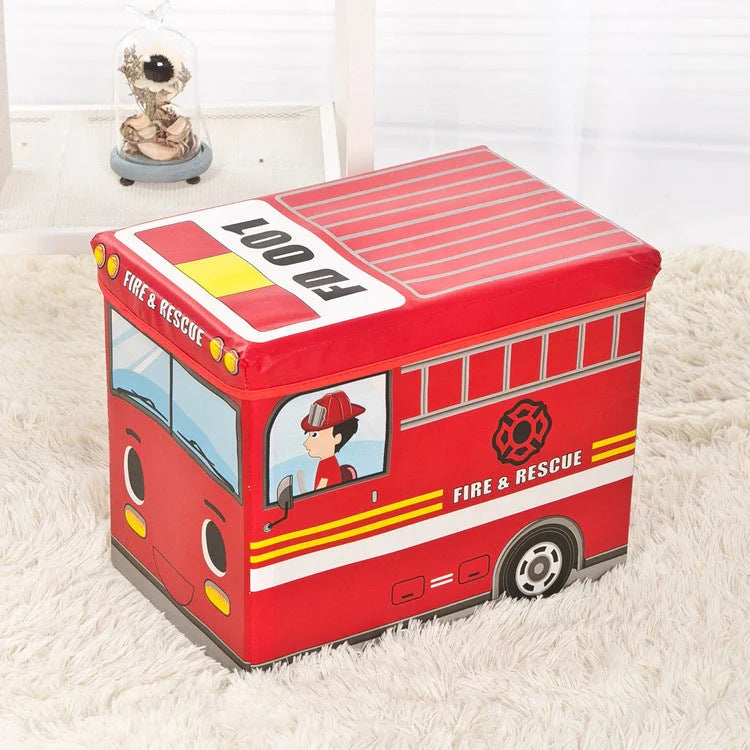 Creative Cartoon Storage Box Foldable Stool in various colours and patterns