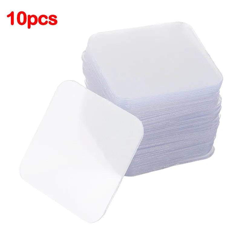 Transparent nano double-sided stickers 6cm square with acrylic adhesive for home and office use