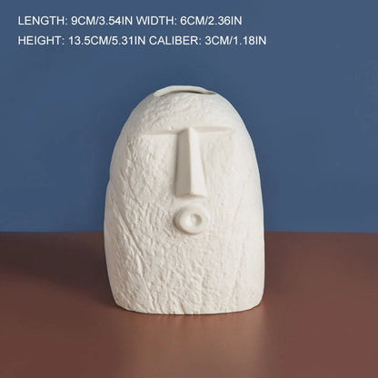 Handcrafted Ceramic Face Vase for elegant home and office decoration