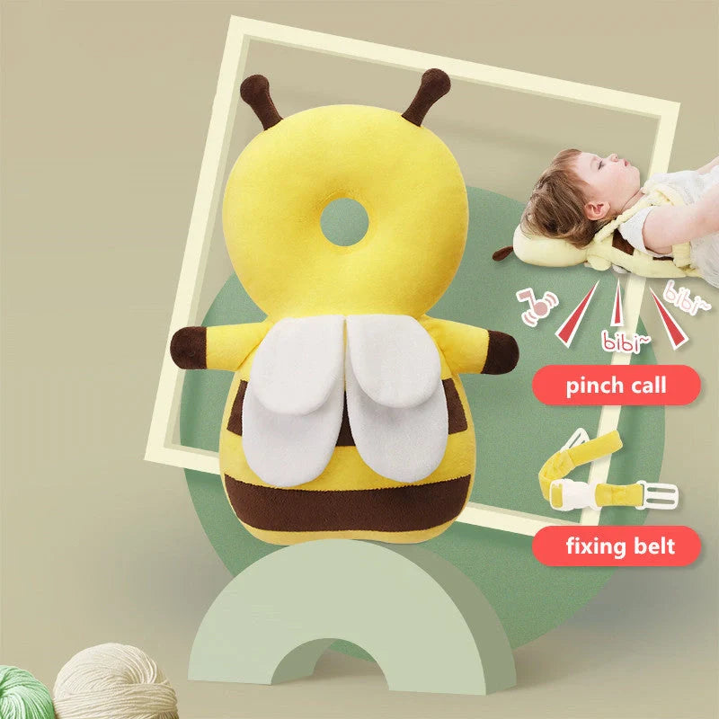 Baby head protection cushion backpack with anti-fall pillow for toddlers in various colours