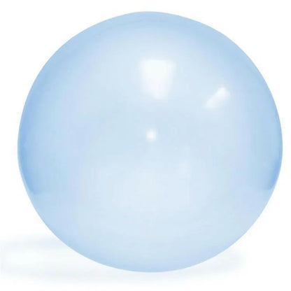TPR inflatable ball in blue colour showing 70cm diameter measurement with self-sealing valve visible