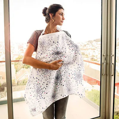 Muslin gauze breastfeeding towel, thin sleeveless nursing cover, approx. 72cm x 102cm, one of six colours