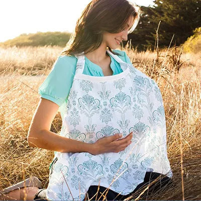 Muslin gauze breastfeeding towel, thin sleeveless nursing cover, approx. 72cm x 102cm, one of six colours