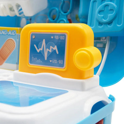 17PCS Children Pretend Play Doctor Toy Set with Portable Backpack