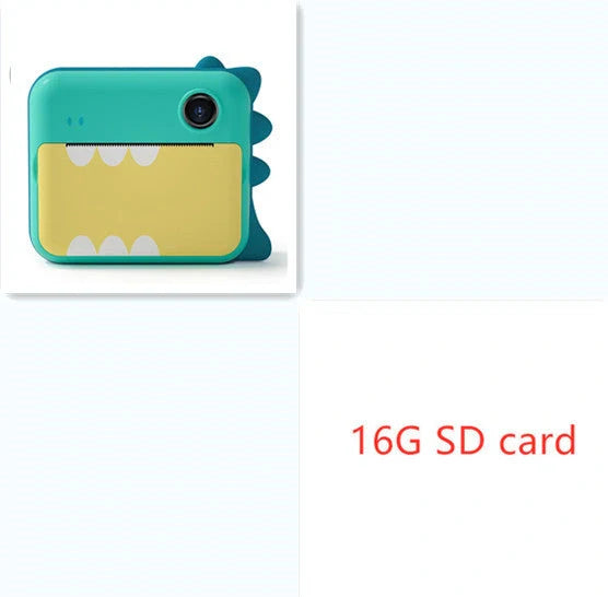 Children's digital camera with photo printing feature in bright colours