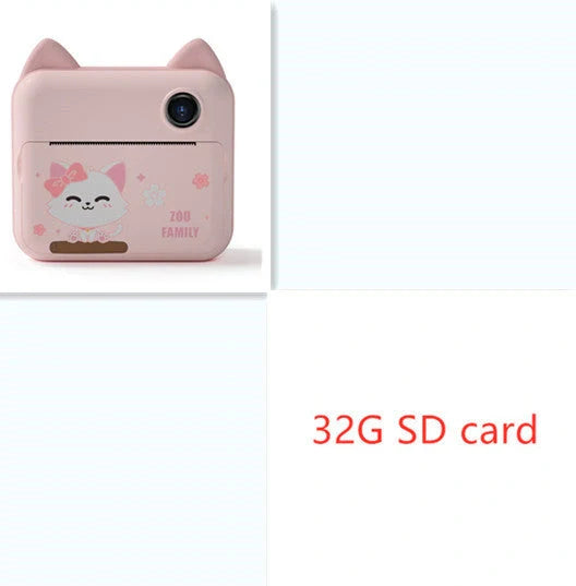 Children's digital camera with photo printing feature in bright colours