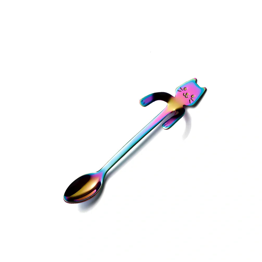 304 stainless steel coffee spoon with cartoon animal handle measuring 11.8cm long
