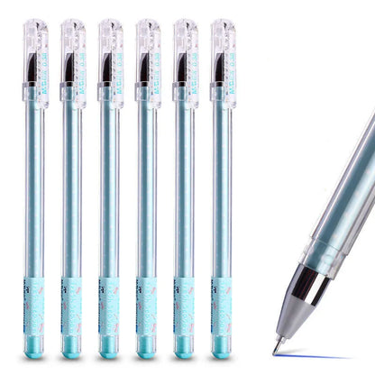 Cute cartoon syringe pen with plastic shell in black, blue, and pink colours