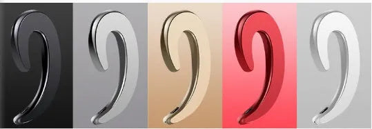 Black Bluetooth earphones with ear-hook design for wireless audio during exercise