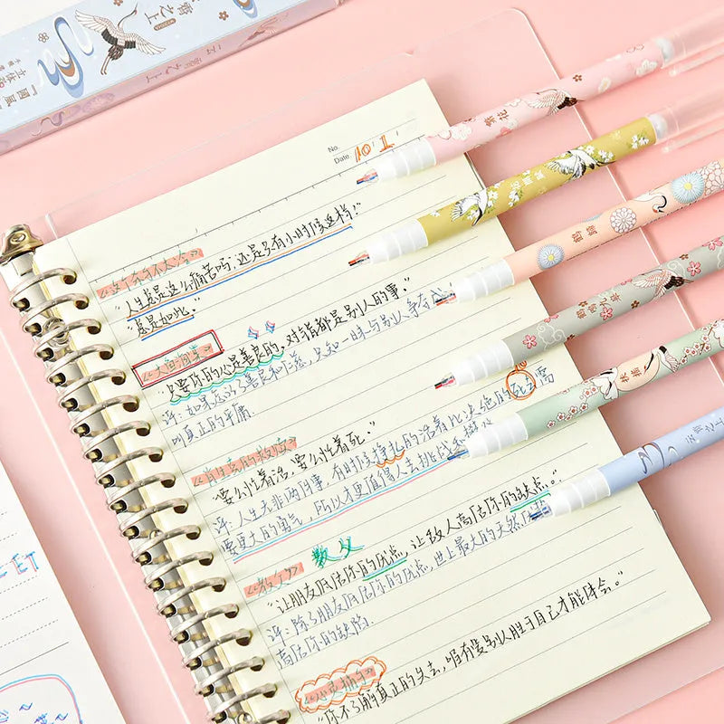 Six-colour double-headed highlighter set with 0.5mm pen heads, plastic pull-cap marker pens, 6.6g each