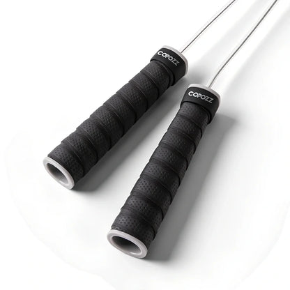 3m black silicone bearing skipping rope with adjustable handles for unisex weight loss fitness, length 300cm