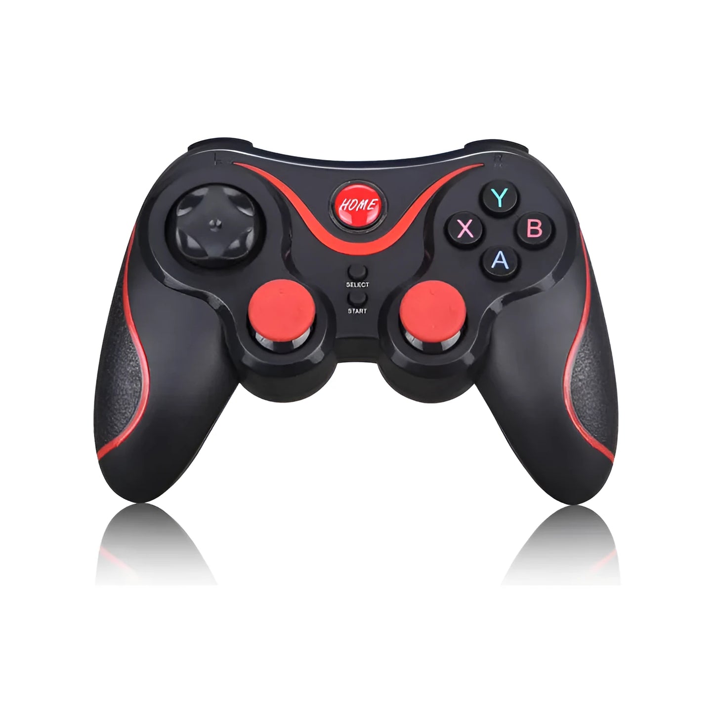 Black wireless Bluetooth gamepad for mobile gaming with Android and iOS compatibility