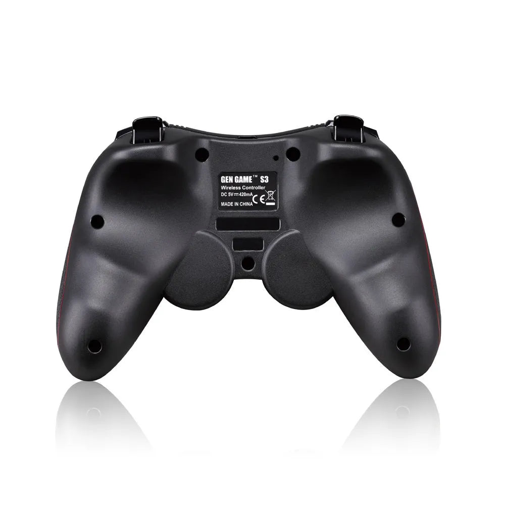 Black wireless Bluetooth gamepad for mobile gaming with Android and iOS compatibility