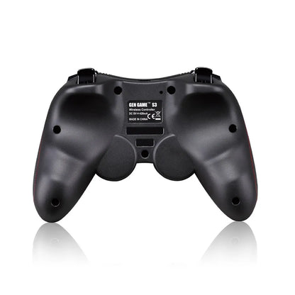 Black wireless Bluetooth gamepad for mobile gaming with Android and iOS compatibility