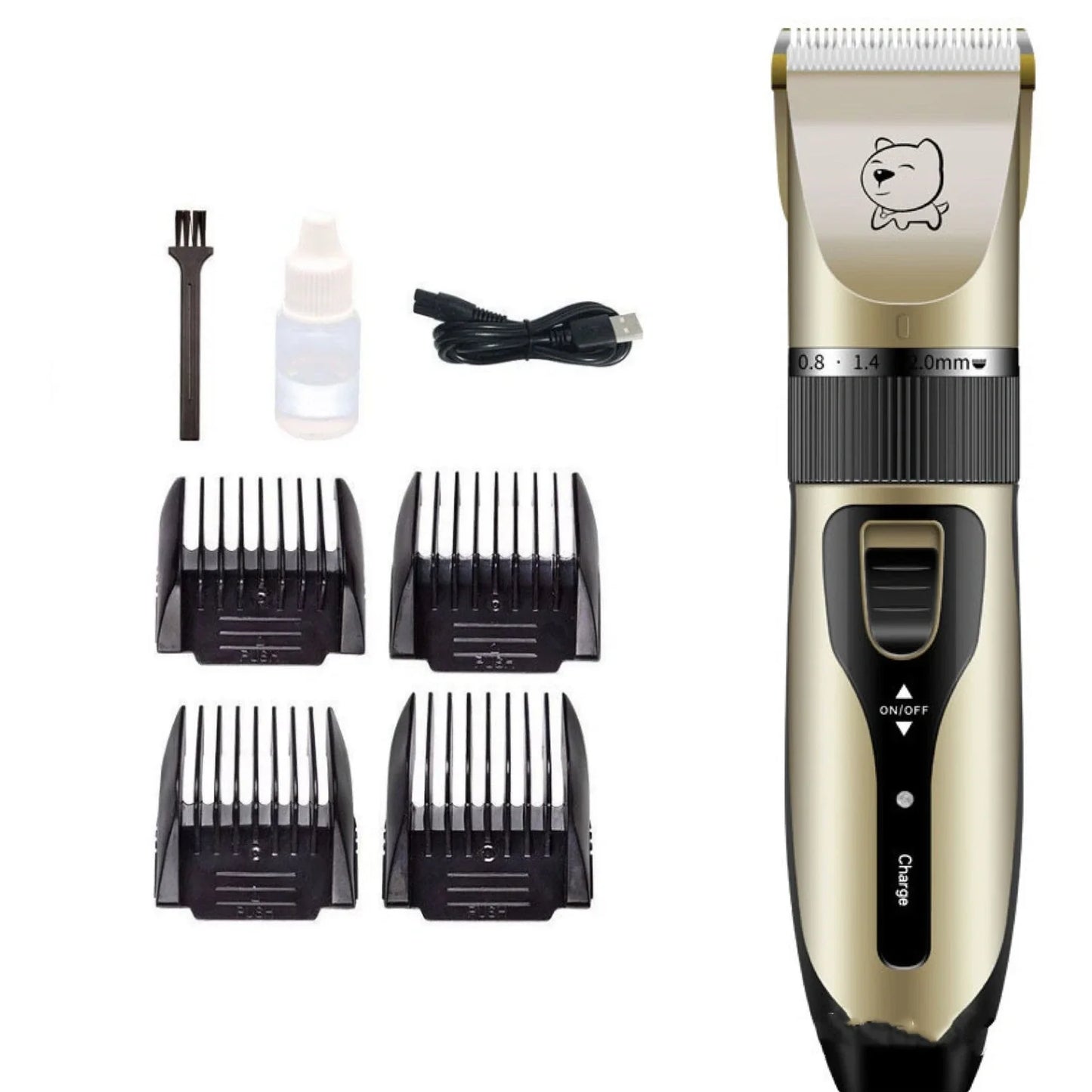 Bodaner professional pet hair clipper with rechargeable motor and stainless steel blades for dog grooming