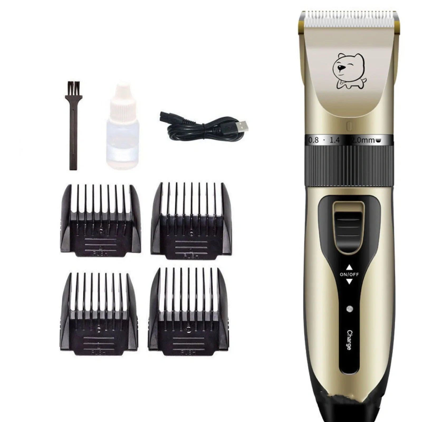 Bodaner professional pet hair clipper with rechargeable motor and stainless steel blades for dog grooming