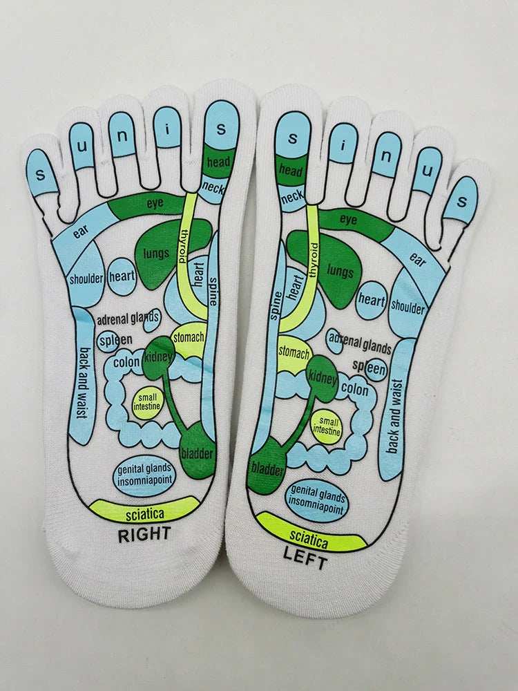 Acupressure reflexology socks for foot massage and pain relief