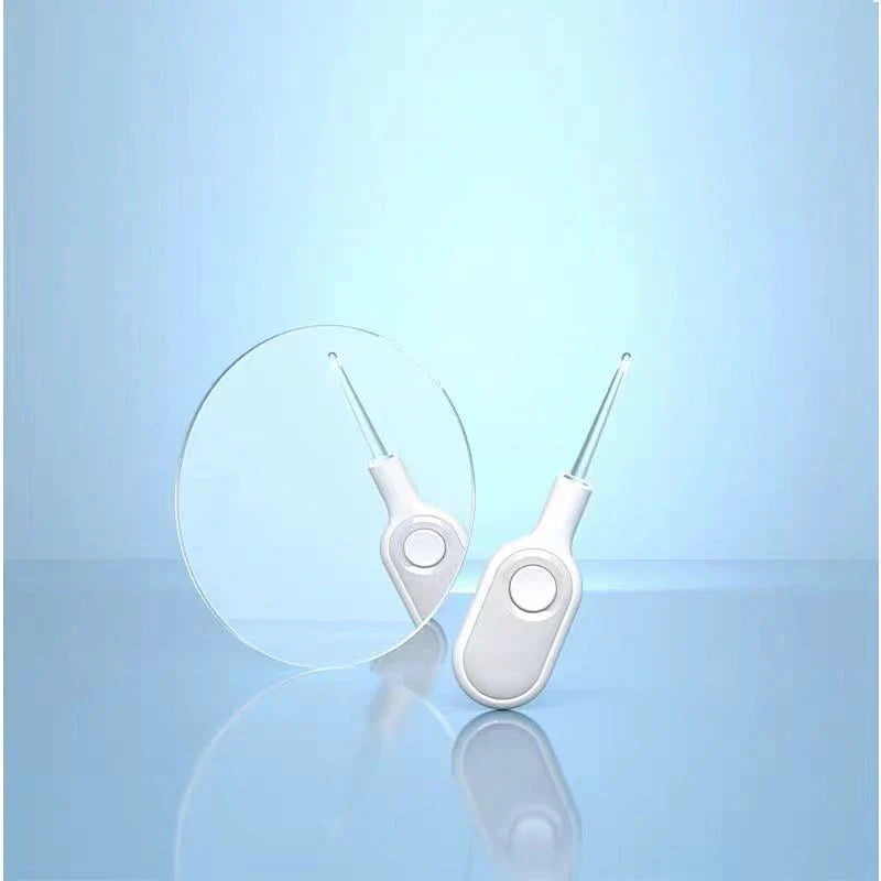 Baby Ear Cleaner with luminous earpick for safe earwax removal, white color, battery-operated