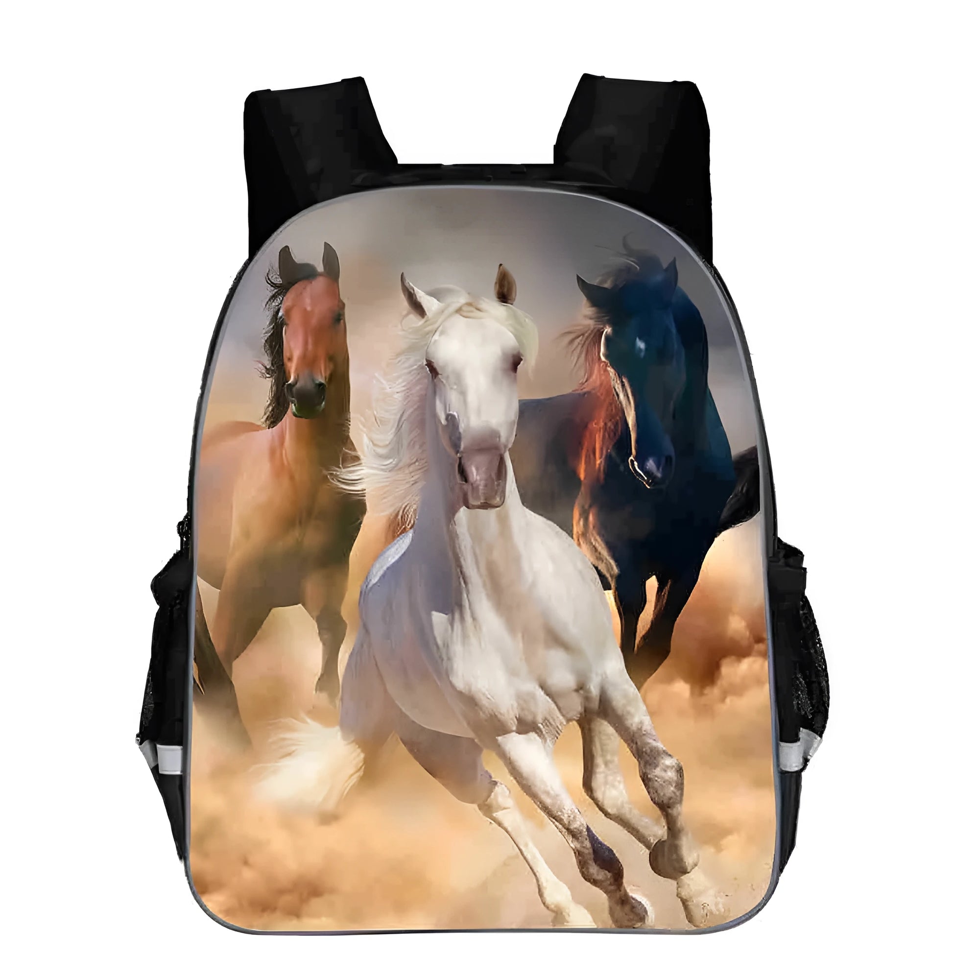 Horse schoolbag with animal head cartoon lightning design backpack for school children