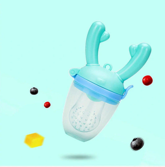Silica gel baby food pacifier clips for safe fruit and vegetable supplementation