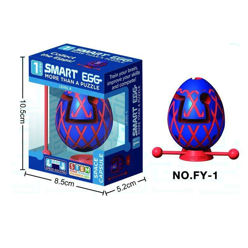 Cross-Border Maze Eggs educational toy in blue and orange, designed for children aged 4-6