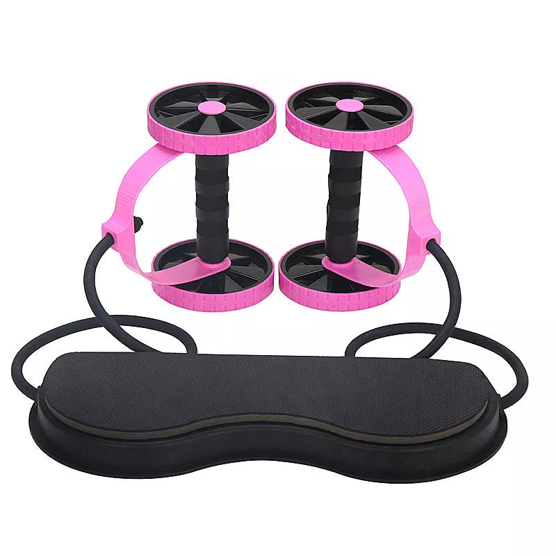 Revoflex Xtreme multifunctional body-building wheel in pink, 12cm diameter