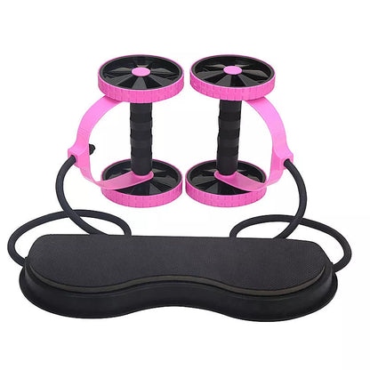 Revoflex Xtreme multifunctional body-building wheel in pink, 12cm diameter