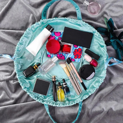 Adorable rabbit ear velvet cosmetic bags in various colors for storing and organizing makeup, toiletries, and other beauty essentials.