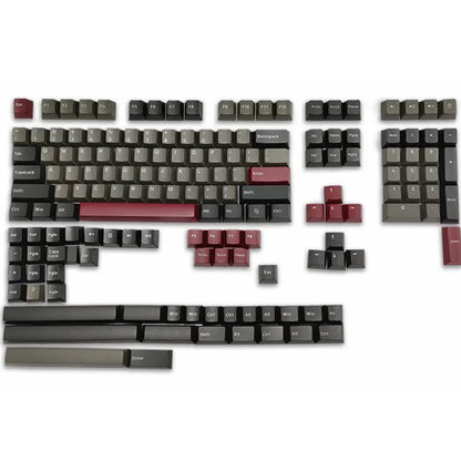 PBT two-colour moulding mechanical keyboard keycaps in black, blue, purple, red colour sets
