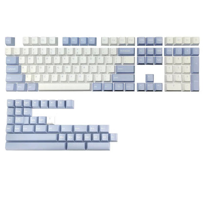 PBT two-colour moulding mechanical keyboard keycaps in black, blue, purple, red colour sets