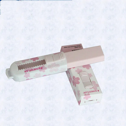 Square pink student rubber with replaceable core measuring 86mm by 26mm by 22mm