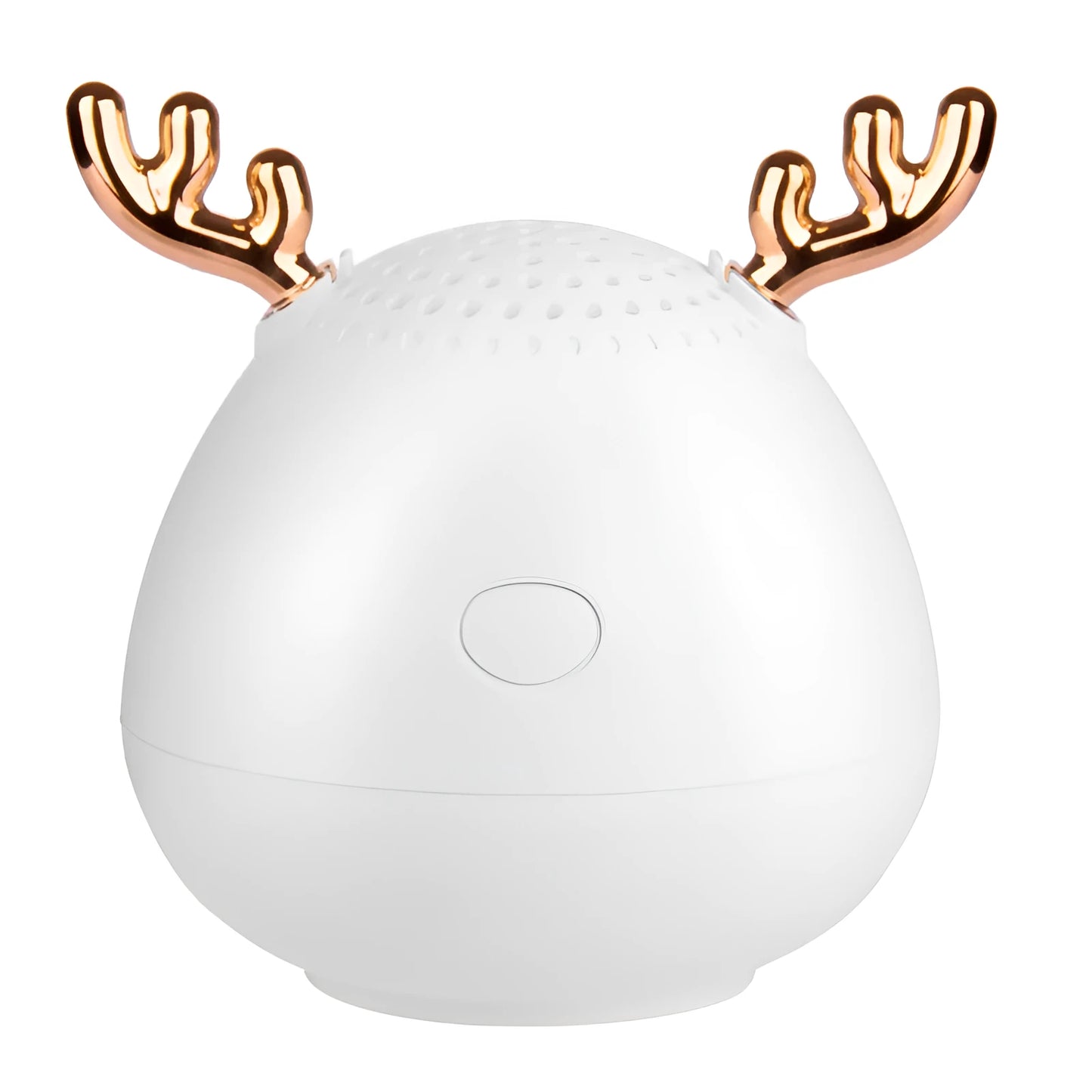 Compact portable Bluetooth speaker in white, pink or green with USB charging cable