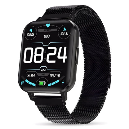 DTX 1.78 inch smart watch with health monitoring on wrist showing display