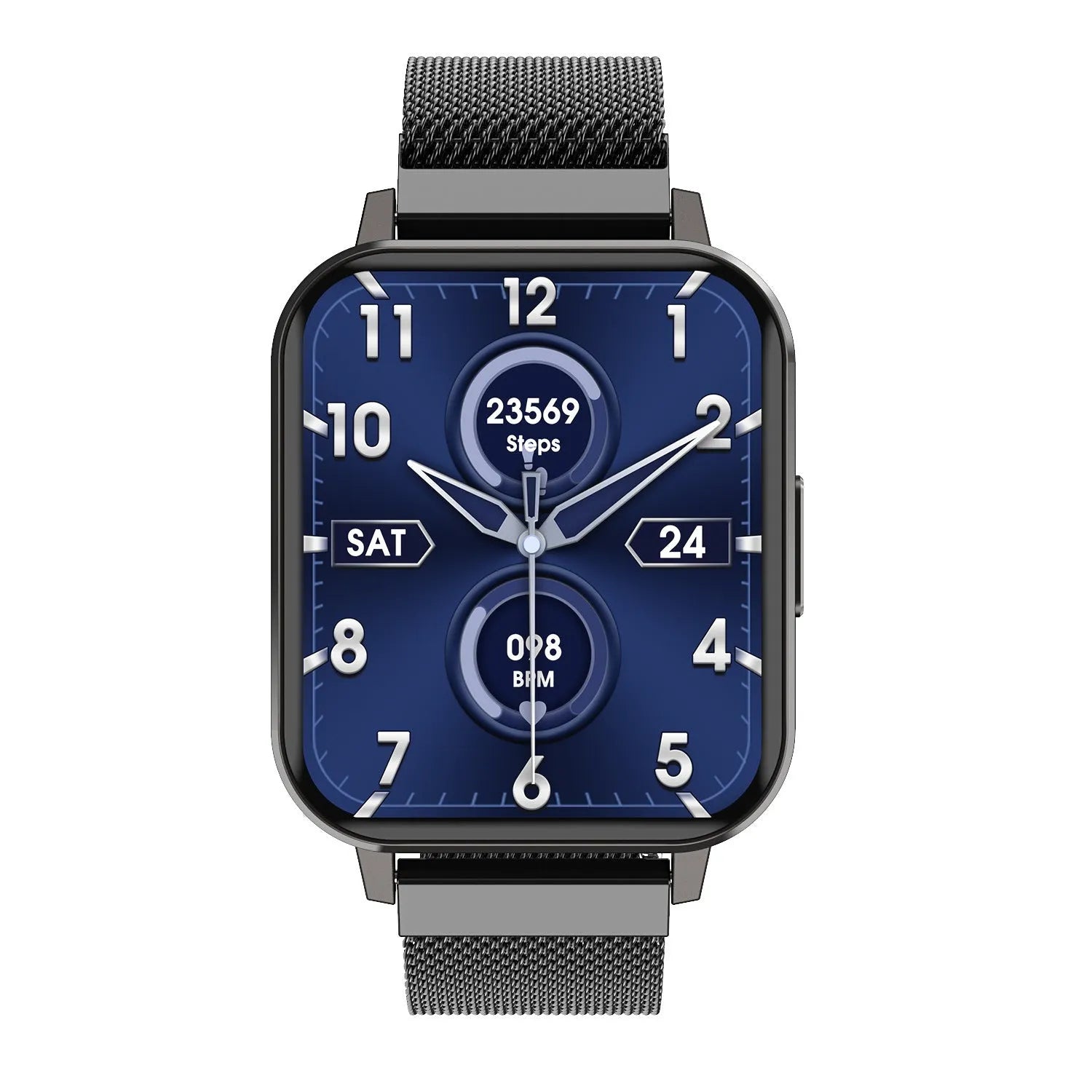DTX 1.78 inch smart watch with health monitoring on wrist showing display