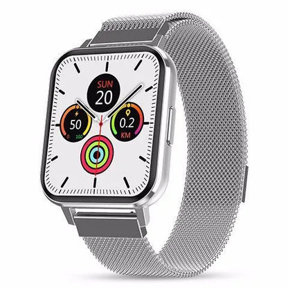DTX 1.78 inch smart watch with health monitoring on wrist showing display
