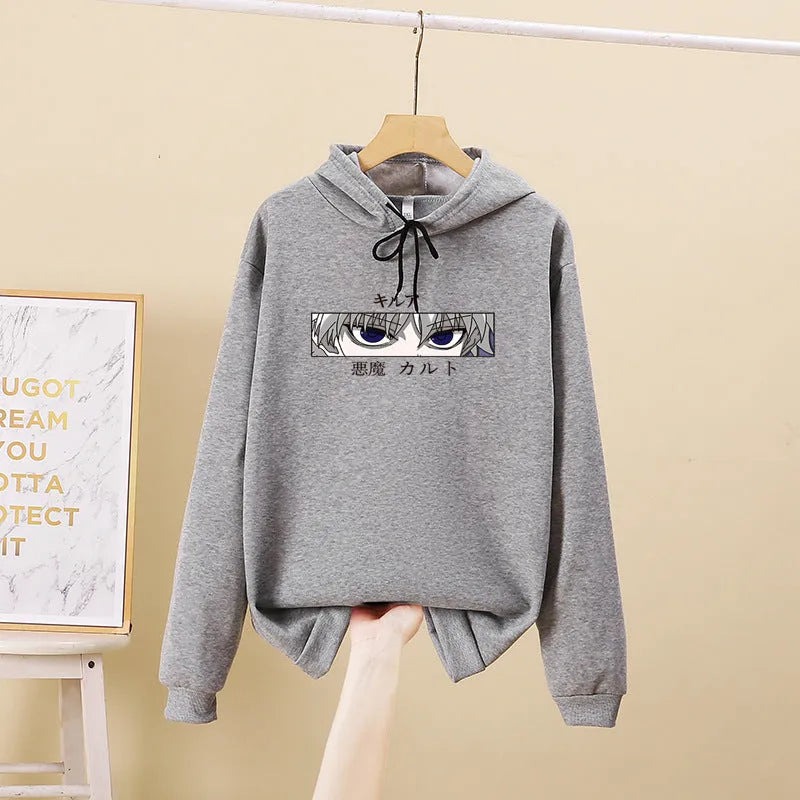 Loose hoodie women sweater in milk silk polyester with hood, available in black grey pink yellow sizes S to XXXL