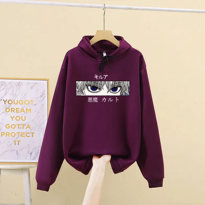 Loose hoodie women sweater in milk silk polyester with hood, available in black grey pink yellow sizes S to XXXL