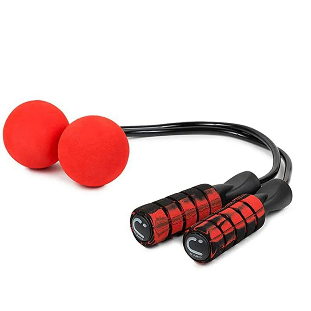 Adjustable weighted cordless jump rope with EVA balls for effective workouts