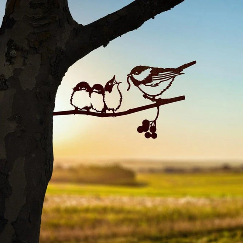 Detailed metal hummingbird ornament in various styles for garden and outdoor decor