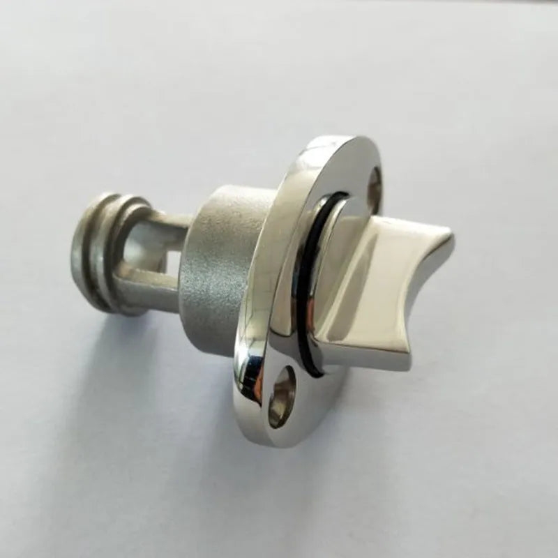 Stainless steel marine water plug for ship bilge systems with 4.5 cm × 5.5 cm × 2.0 cm dimensions
