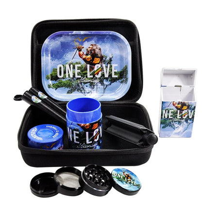 Multi-tool smoking set in AYST design with grinder, tray, 5g tank, and power bank, 10cm metal alloy construction