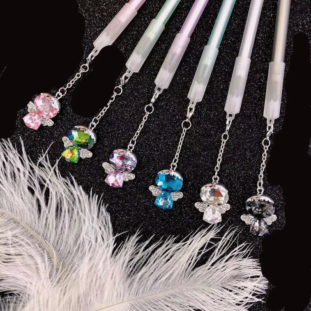 Little Angel Girl Water Pendant Gel Pen with decorative design and 0.5mm tip